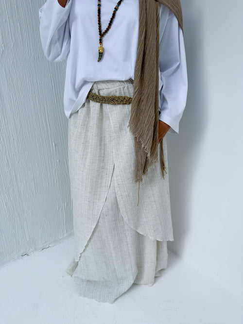 Serene Double layered Skirt– Natural Ivory